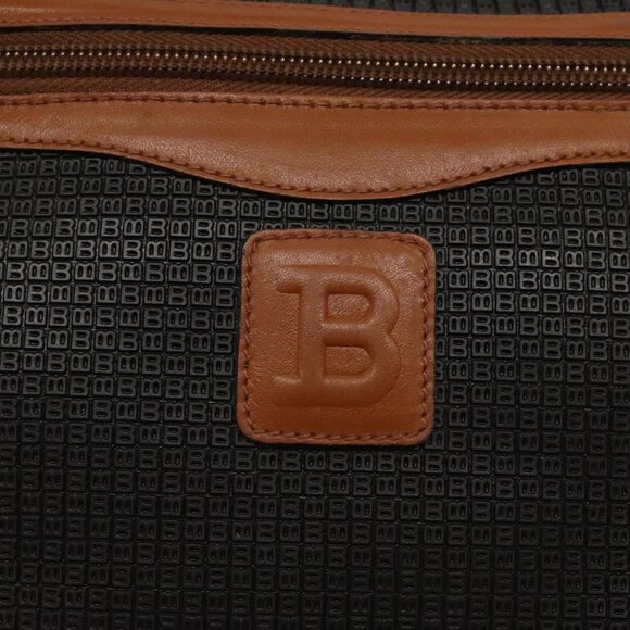 BALLY Shoulder Bag PVC Leather Brown Gold Auth - Picture 9 of 16